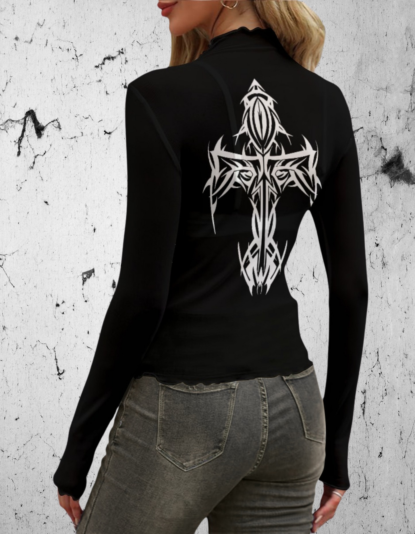 Damska Gotycka koszulka z siateczki Month Goth