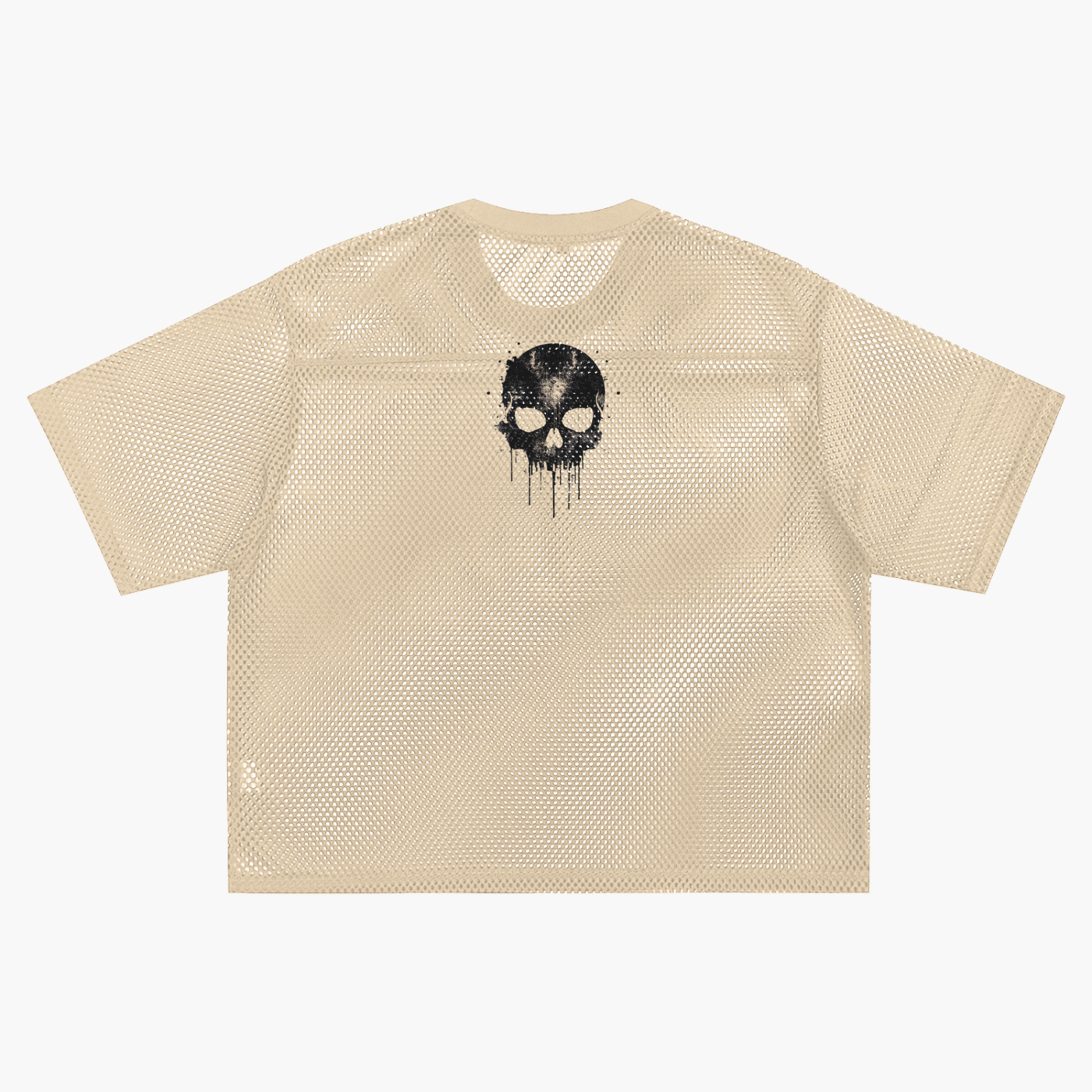 Mesh Grunge Goth Dark Rose T-Shirt – Oversized Streetwear | Mesh Skull T-Shirt | Alt Aesthetic