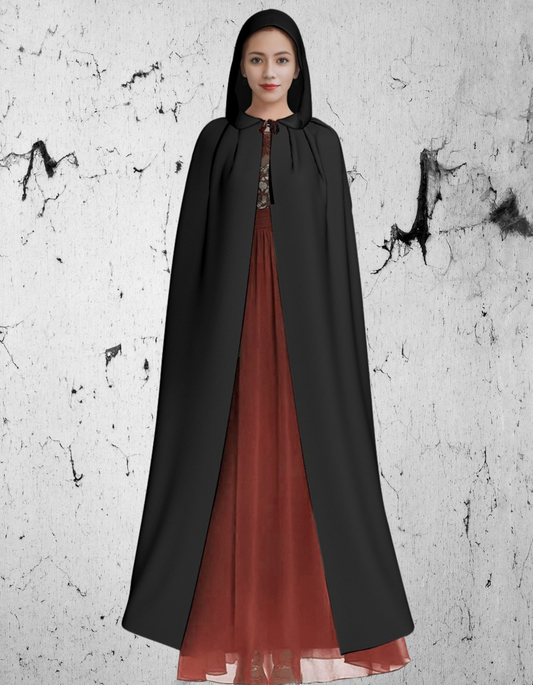 Gotycka peleryna z kapturem Gothic Rose Cross