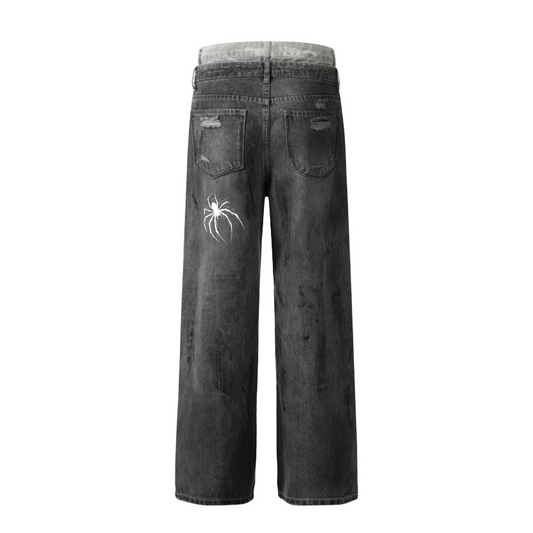 Gothic Streetwear Denim Pants