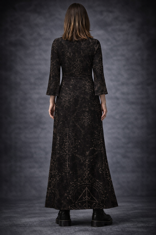 Black Viking Gothic Maxi Dress – Runic Power