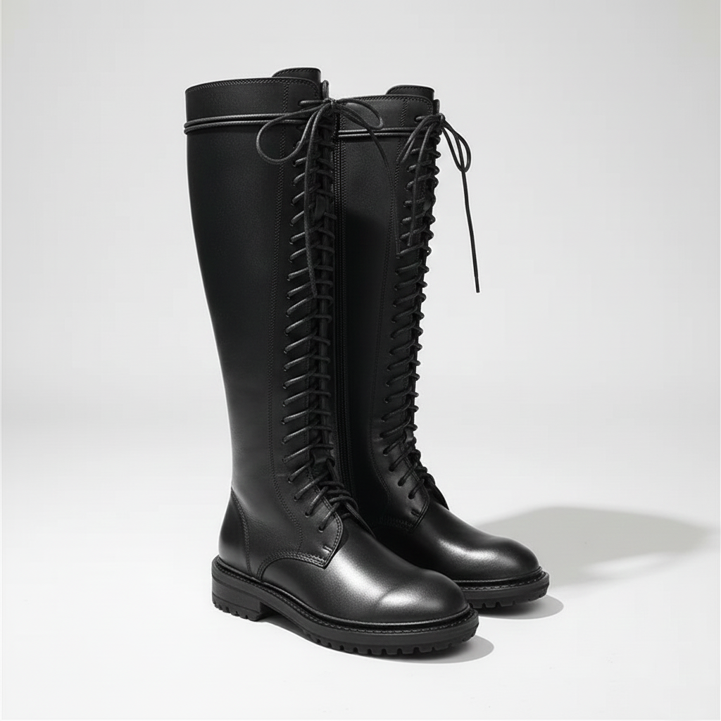 Wysokie Damskie Buty Metalowe Hells Knight Boots