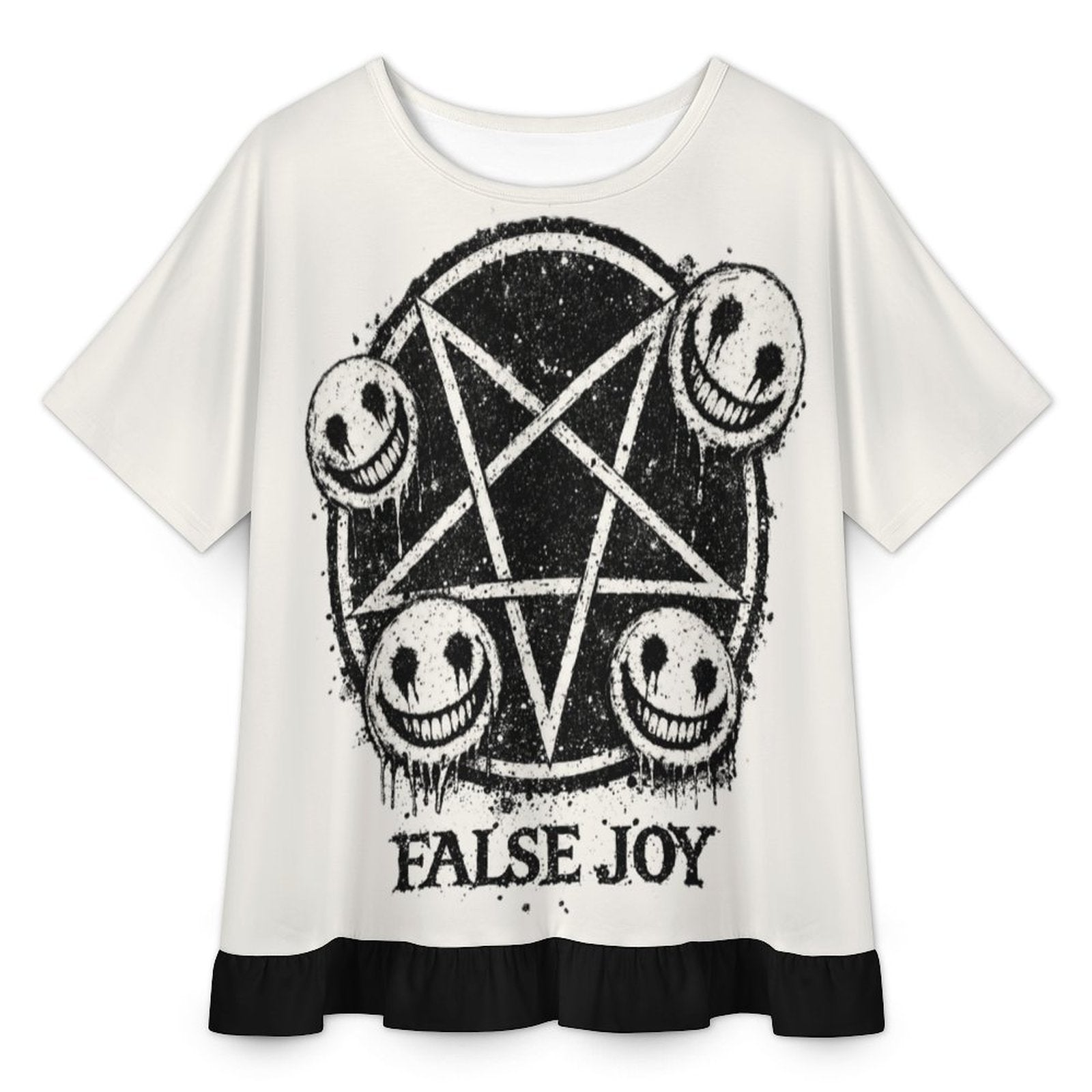 Gotycka Damska Bluzka HarajukuGothic Streetwear | False Joy