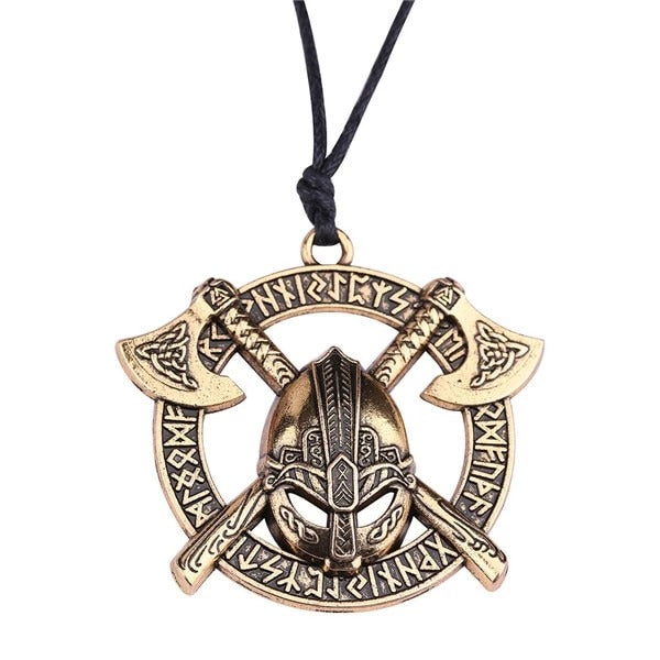 Nordycki Naszyjnik Odin Warrior Symbol Gold