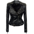 Death Metalowa Kurtka Skórzana z ćwiekami - Heavy Metal Pain Armor