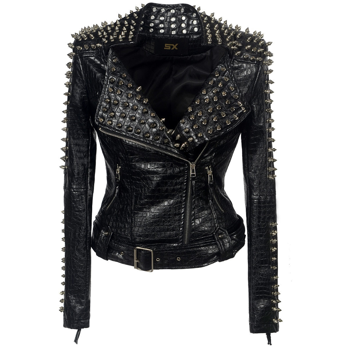 Heavy Metal Pain Armor Studded Leather Jacket