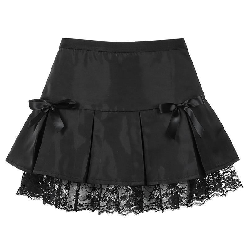 Gotycka Spódnica Midnight Lace | Romantic Gothic Mini Skirt
