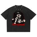 Gotycki T-shirt Oversize z Ćwiekami | Goth Pop – Sweet Nightmares