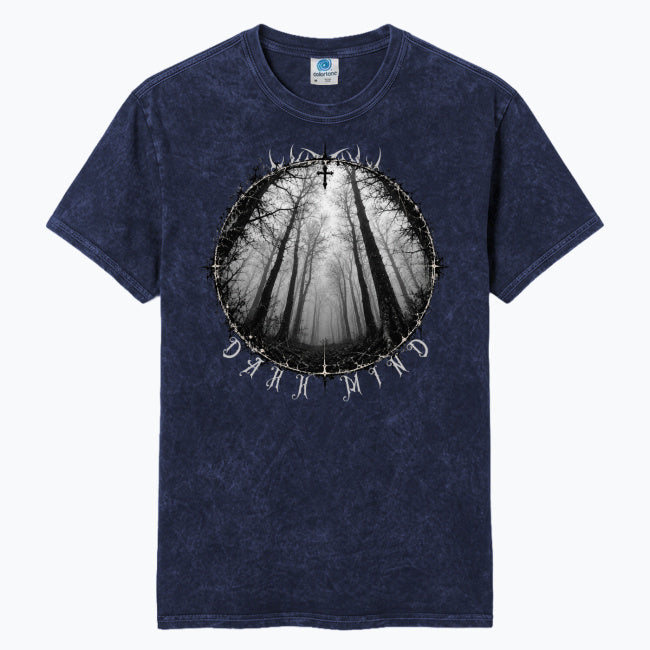Gotycka Koszulka Unisex Washed – DARK MIND NIGHT FOREST | 100% Bawełna