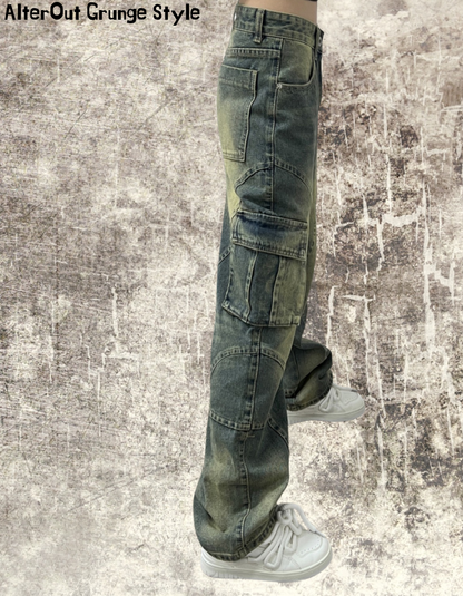 Damskie Spodnie Jeansowe Grunge