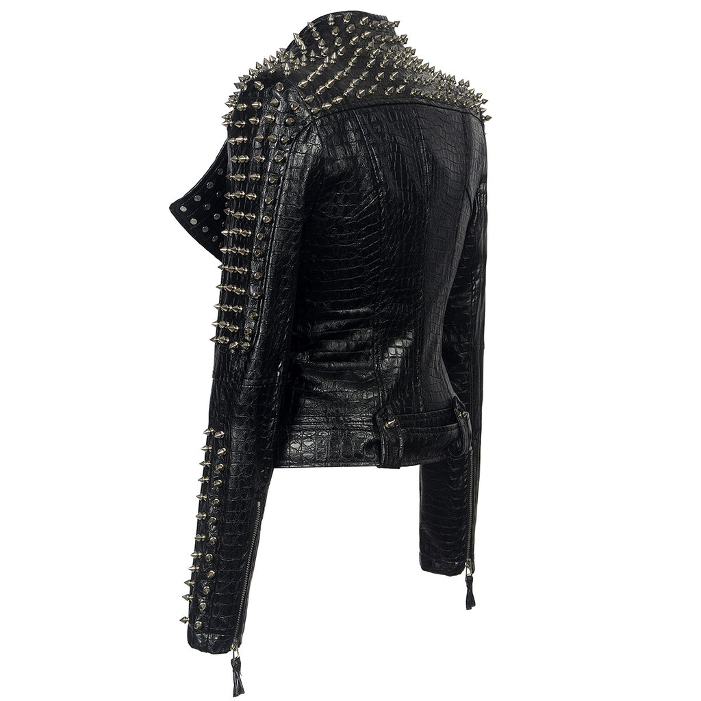 Death Metalowa Kurtka Skórzana z ćwiekami - Heavy Metal Pain Armor