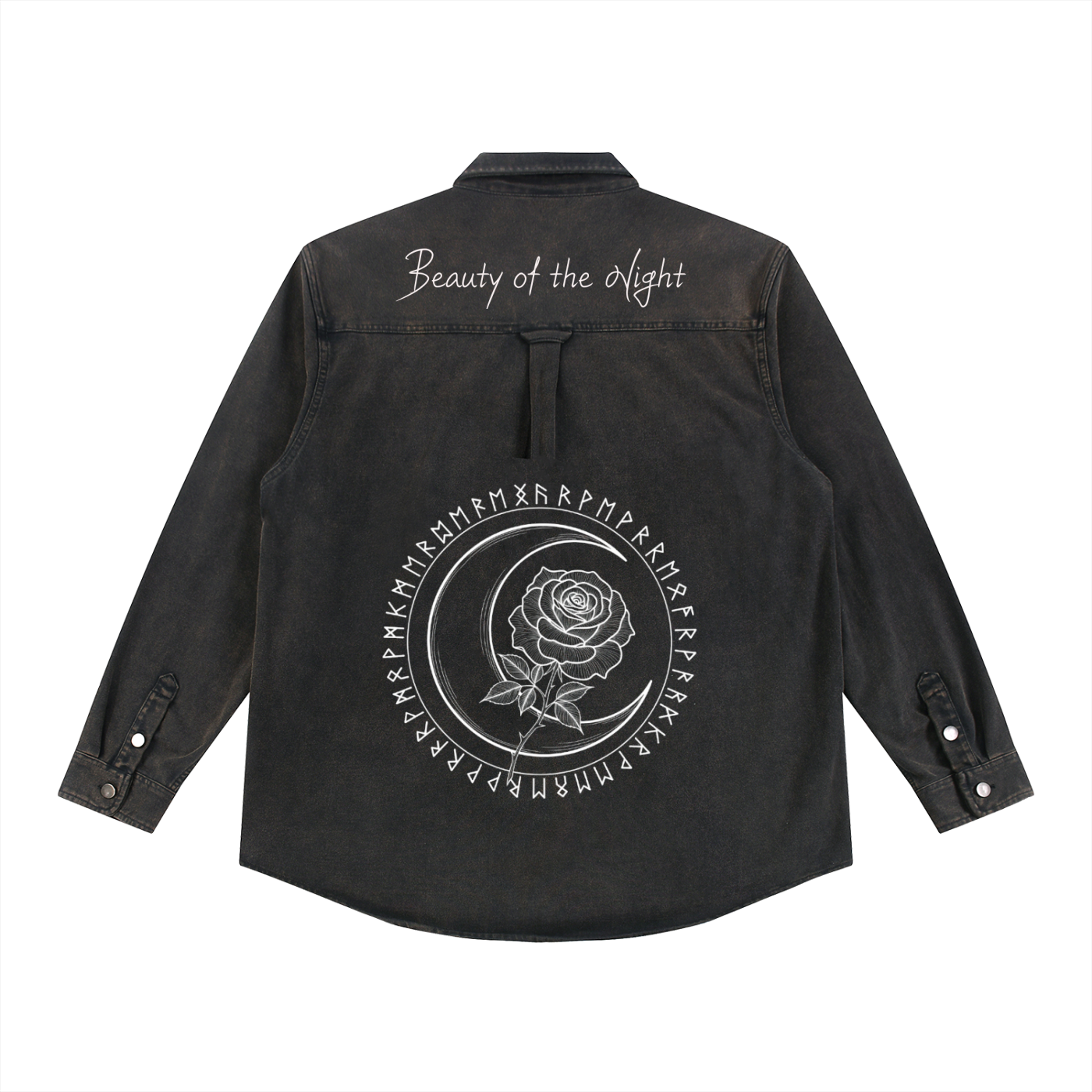Gotycka Kurtka Denimowa| Dark Night Rose