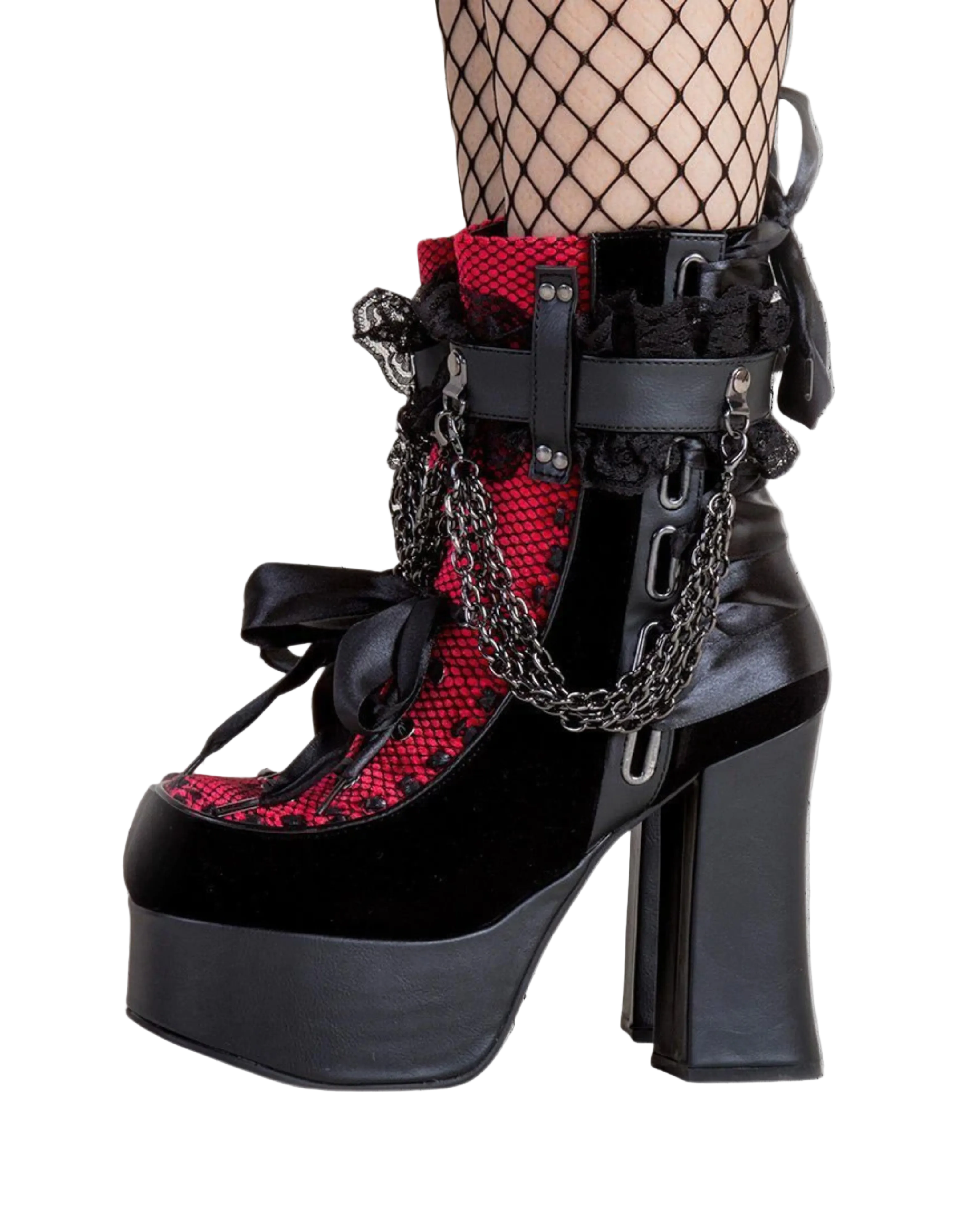 Gotyckie Botki Dark Bloodly Elegance