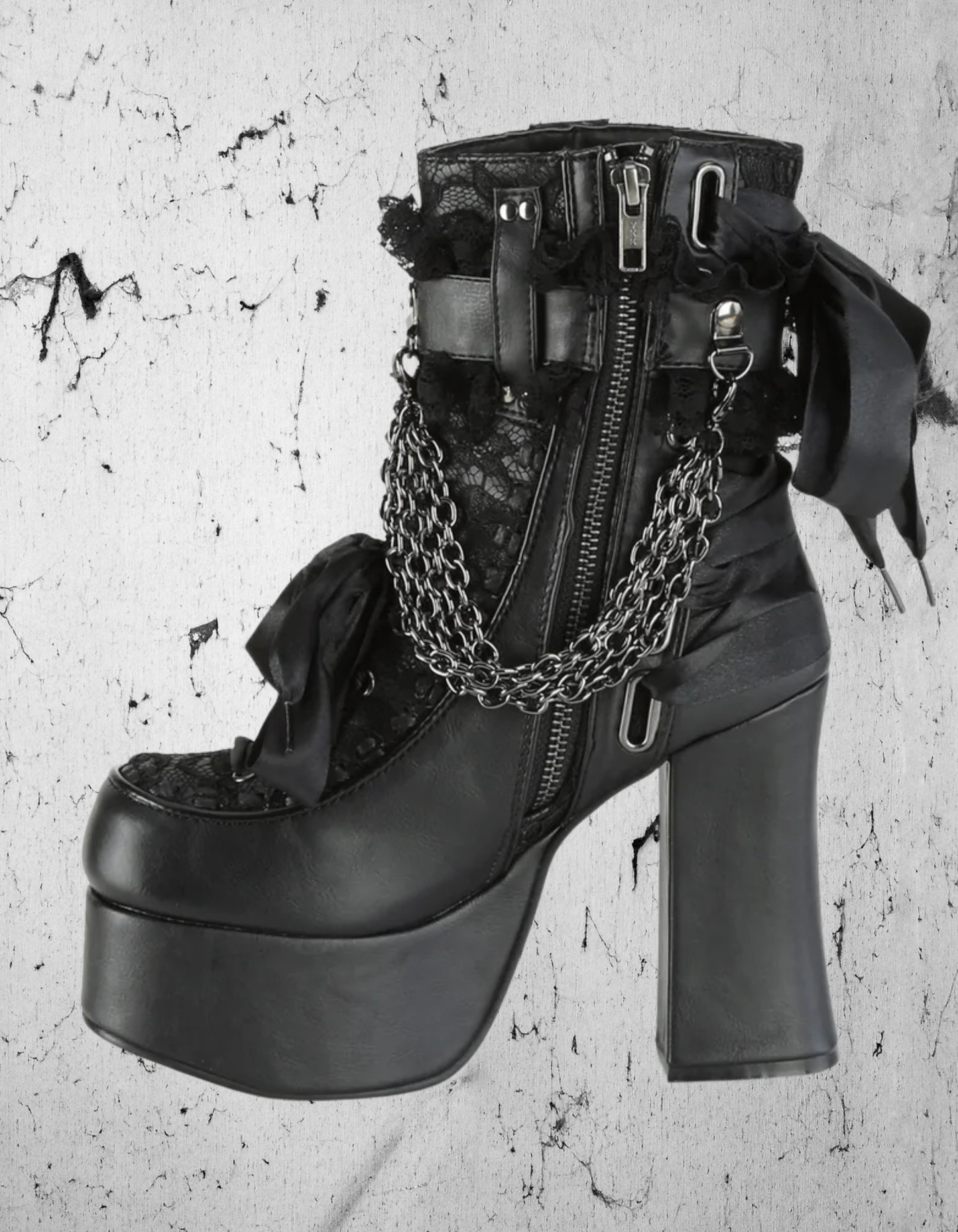 Gotyckie Botki Dark Abbysal Elegance