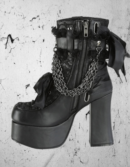 Gotyckie Botki Dark Abbysal Elegance