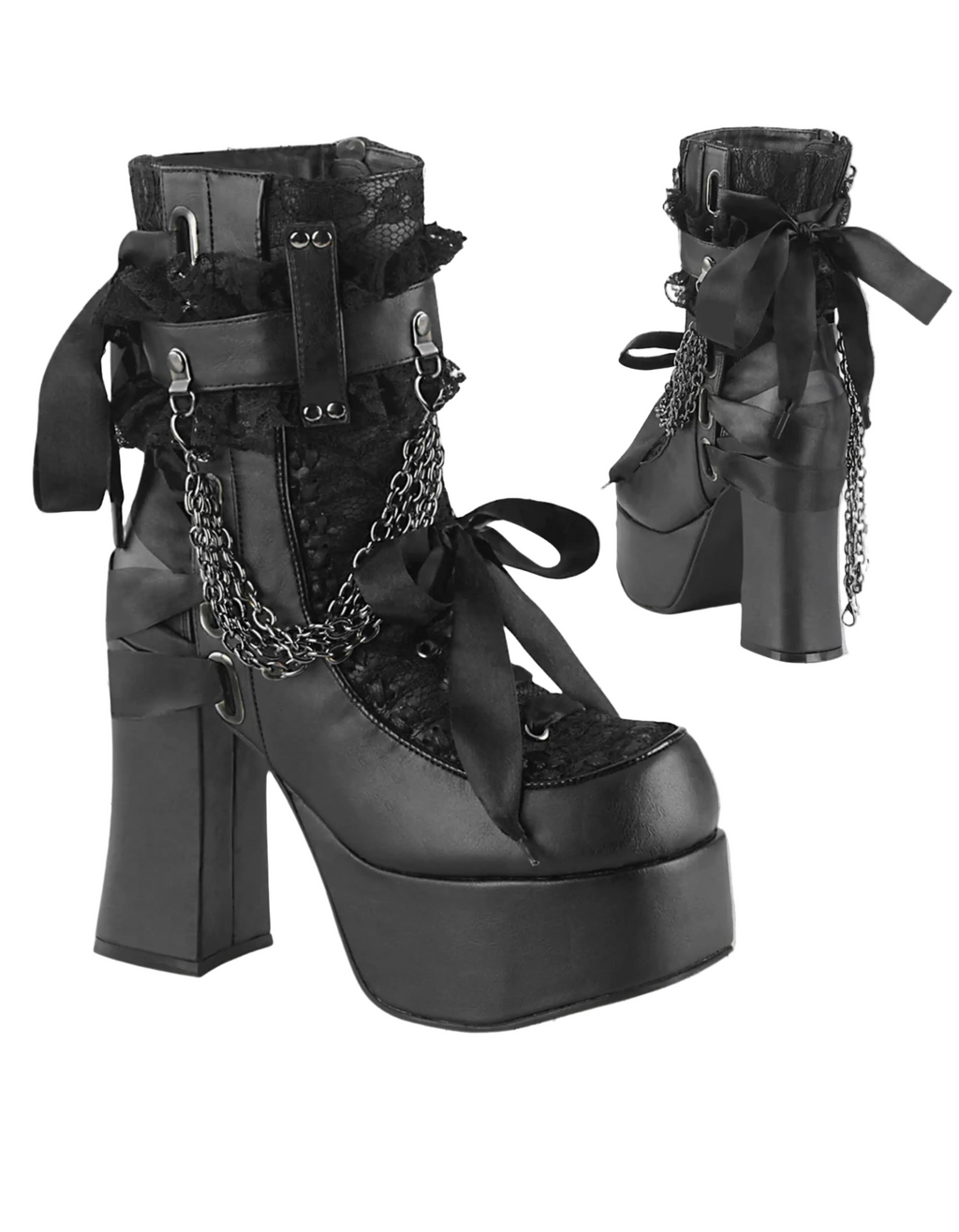 Gotyckie Botki Dark Abbysal Elegance