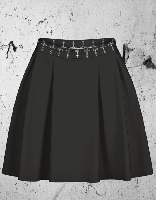 Gotycka Spódniczka Dark Cross Strip