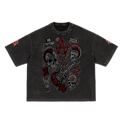 Punk,Punk Rock Dark Aesthetic,Industrial Punk,Punk Clothes,Punk Tee,Punk Washed T-shirt