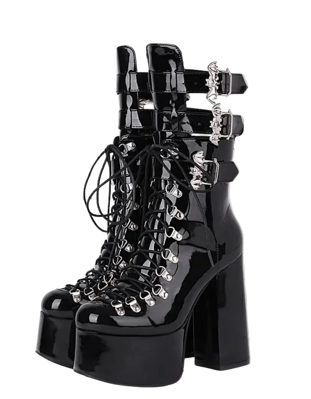 Gotyckie Botki na platformie Dark Trace Gothic Boots