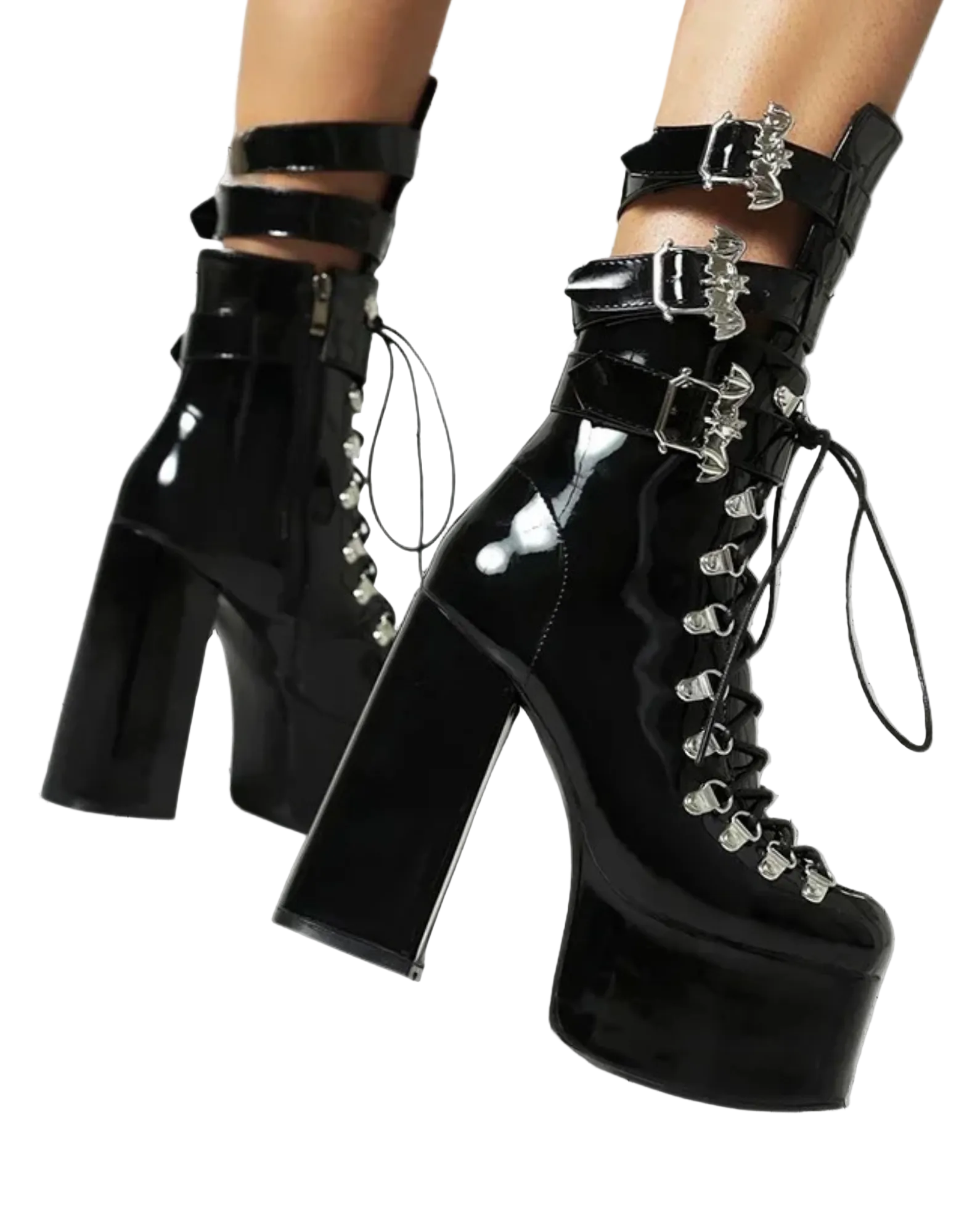 Gotyckie Botki na platformie Dark Trace Gothic Boots