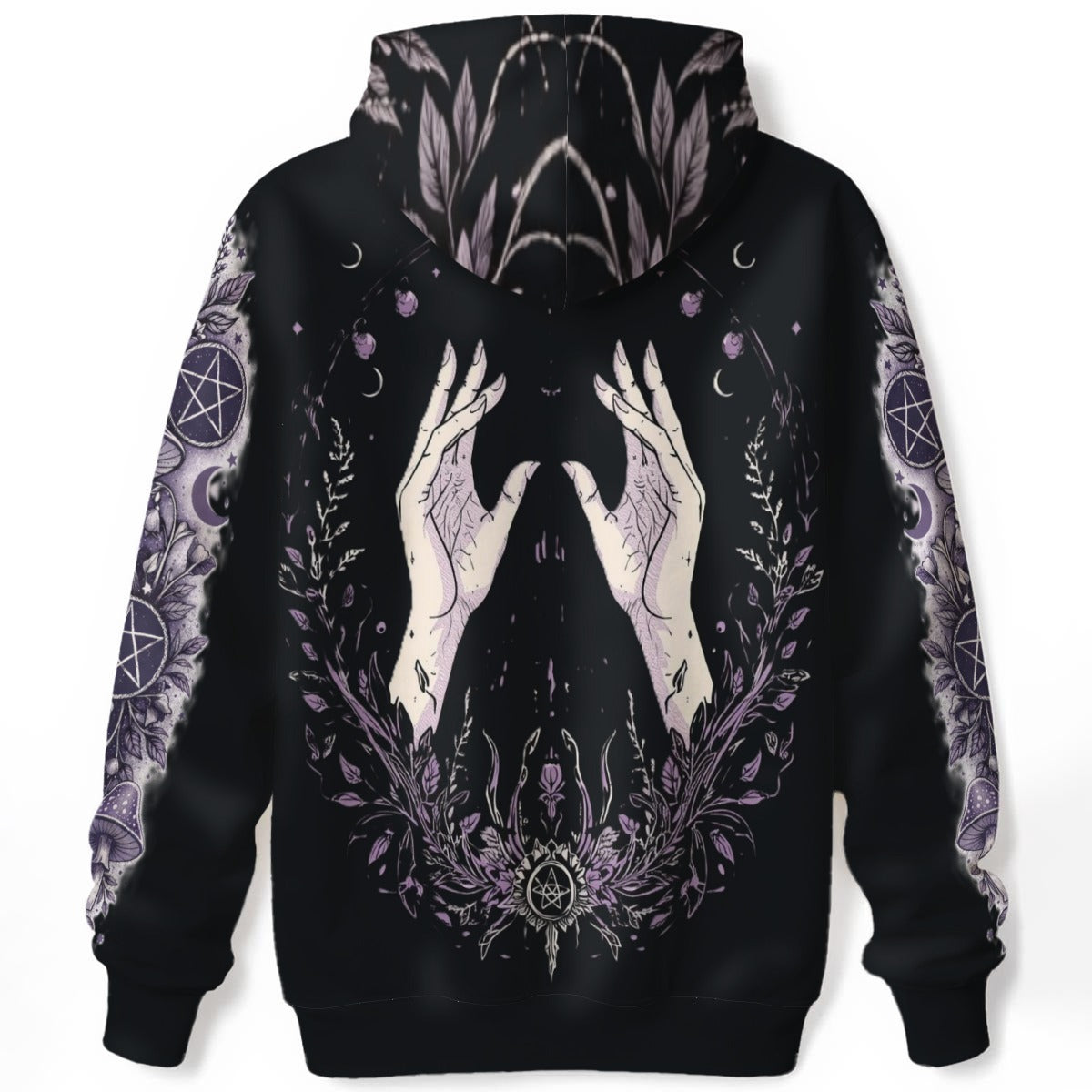 Wiccańska Bluza Rytualna Sacred Moon – 100% Bawełna Premium | Occult Geometry & Moon Magic
