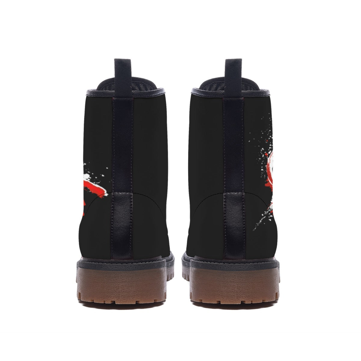 Punkowe Buty Anarchy Stomp – Graffiti Rebel Design | Czarne Combat Boots | Vegan Leather