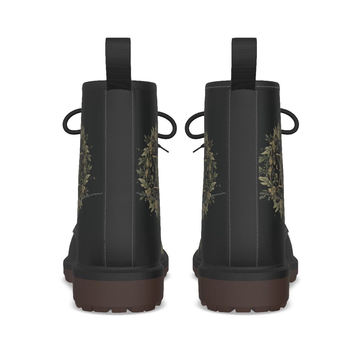 Buty Gotyckie Occult Botanical – Wiccańskie Symbole i Flora | Premium PU Leather | Witchy Alt Fashion