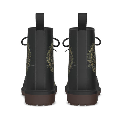 Buty Gotyckie Occult Botanical – Wiccańskie Symbole i Flora | Premium PU Leather | Witchy Alt Fashion
