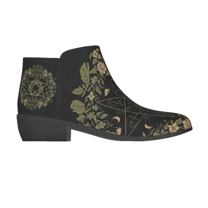 Wiccańskie Botki z Ekozamszu Herbal Witch – Botanic Moon Magic | Alt Fashion Vegan Shoes
