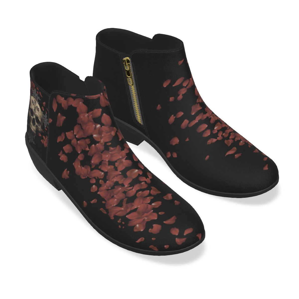 Gotyckie Buty Ekozamsz Romatic Gothic | Rose Gothic Skull