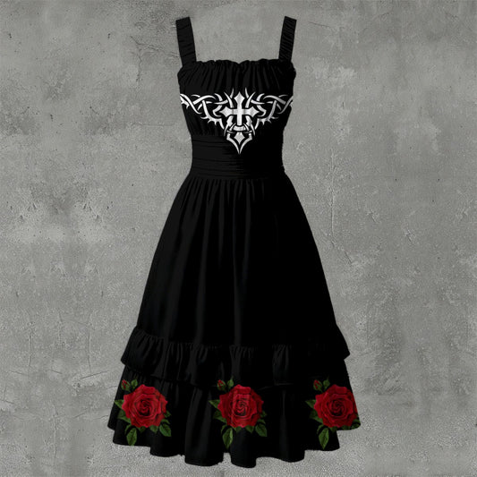 Sukienka Gotycka Rose&Pain Cross