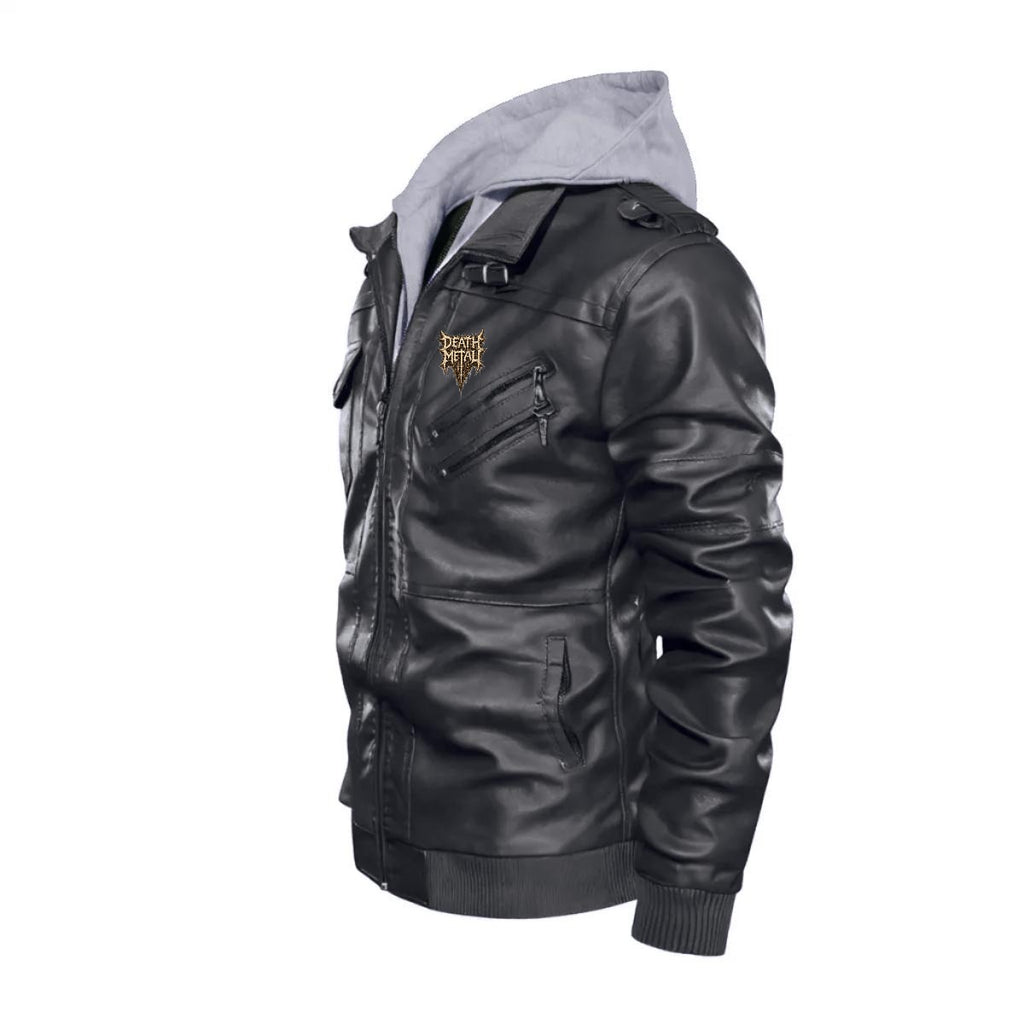 Death Metalowa Kurtka Skórzana Abyss Demon - Heavy Metal PU Jacket