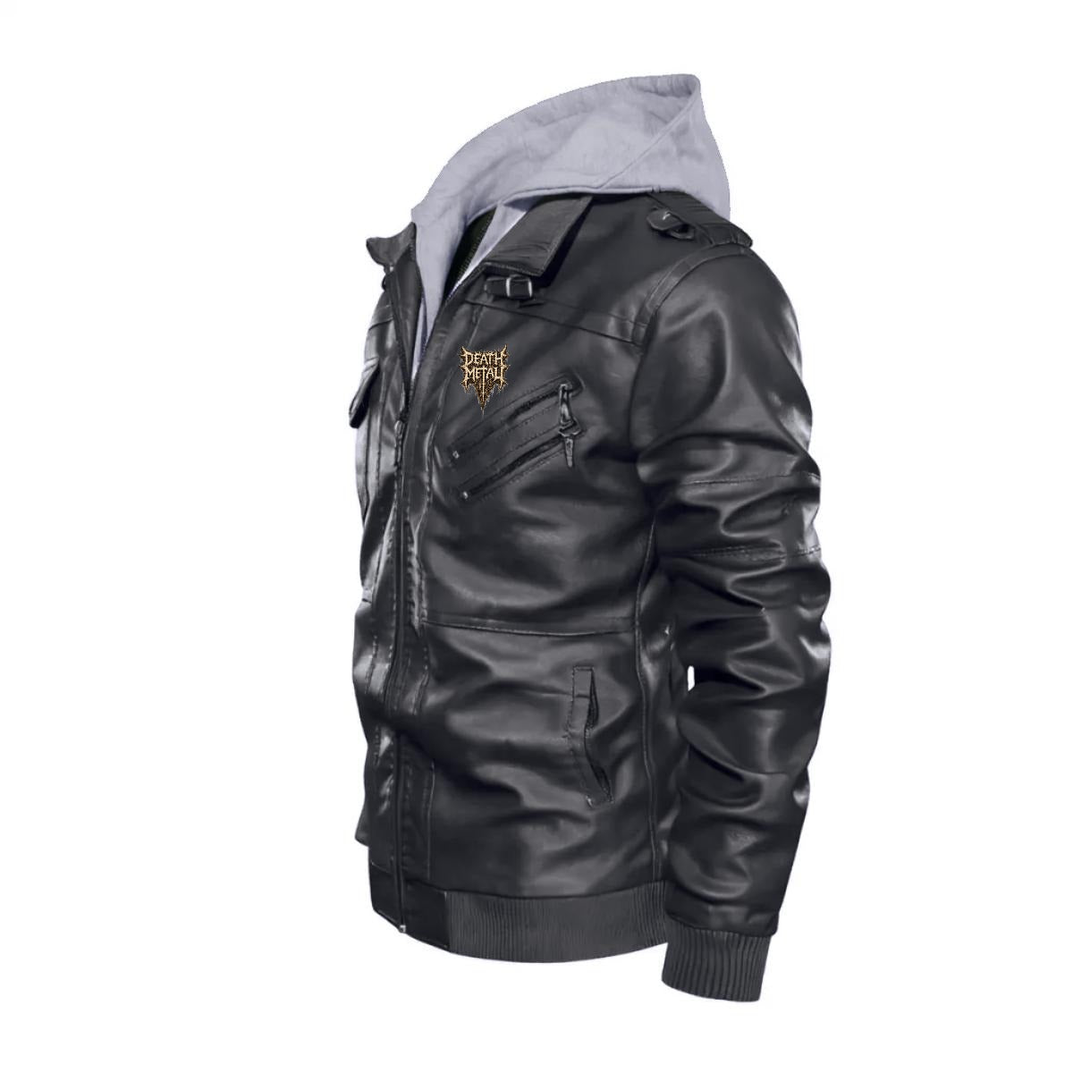 Death Metalowa Kurtka Skórzana Abyss Demon - Heavy Metal PU Jacket