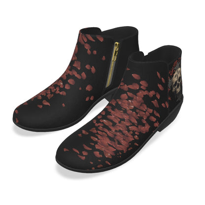 Gotyckie Buty Ekozamsz Romatic Gothic | Rose Gothic Skull