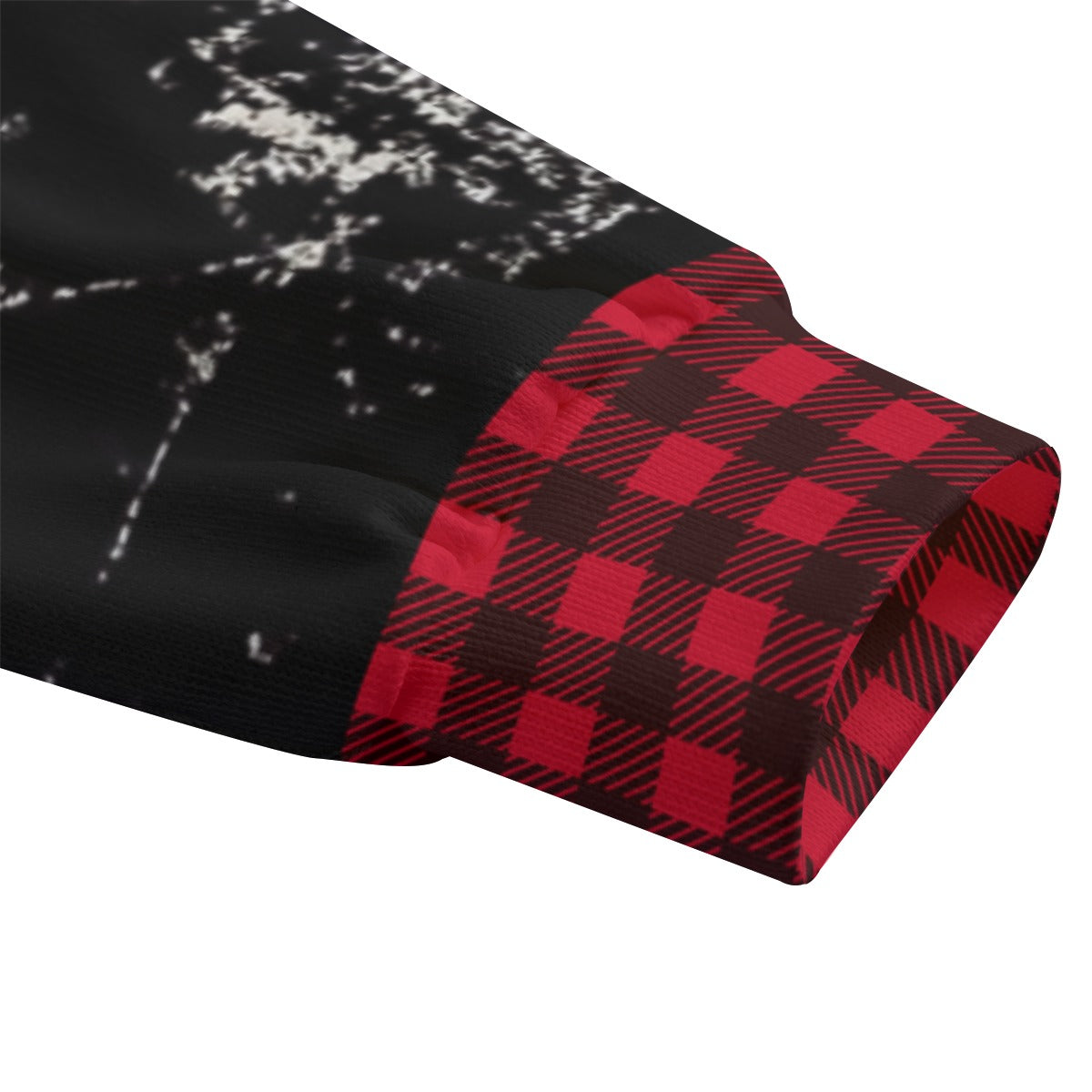 Bluza Oversize Grunge Chaos | Red Tartan Distressed Hoodie