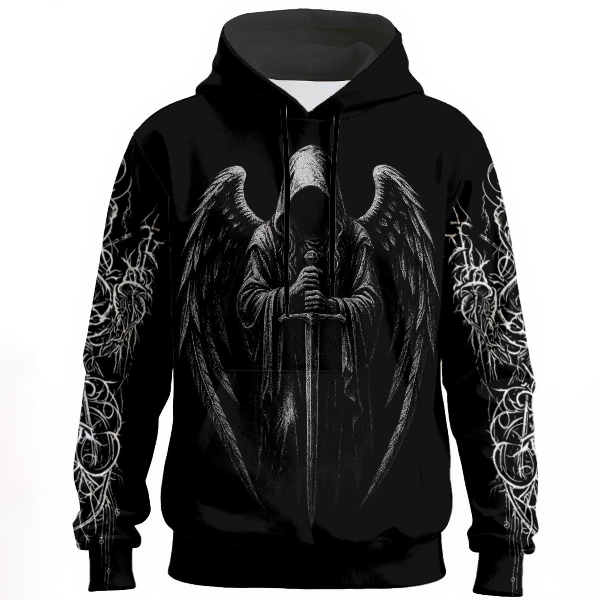 Gotycka Bluza Hoodie Dark Angel Guard | Y2K Goth
