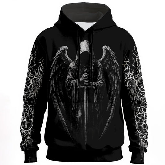 Gotycka Bluza Hoodie Dark Angel Guard | Y2K Goth