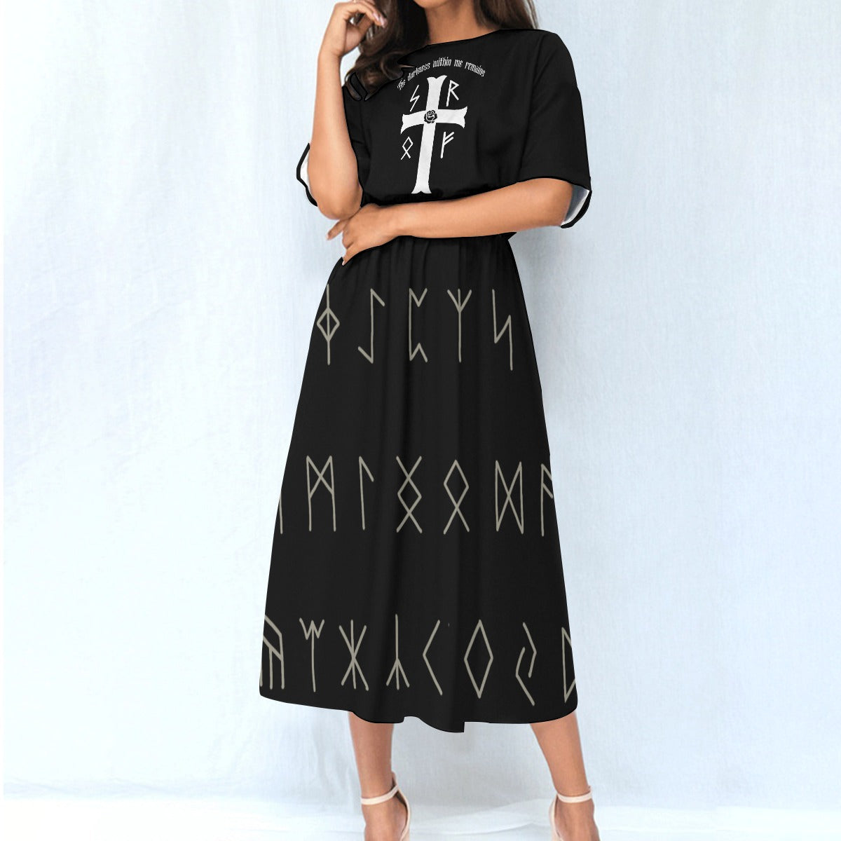 Sukienka Gotycka Runiczna Goth-Wicca