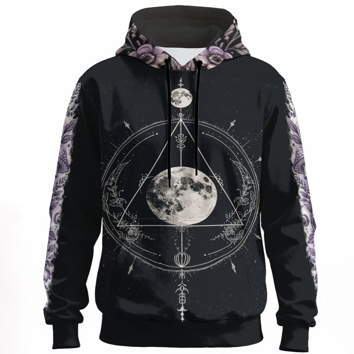 Wiccańska Bluza Rytualna Sacred Moon – 100% Bawełna Premium | Occult Geometry & Moon Magic