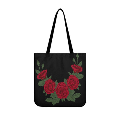 Gotycka Torba Victorian Skull Roses – Mroczna Tote Bag z Czaszkami i Różami