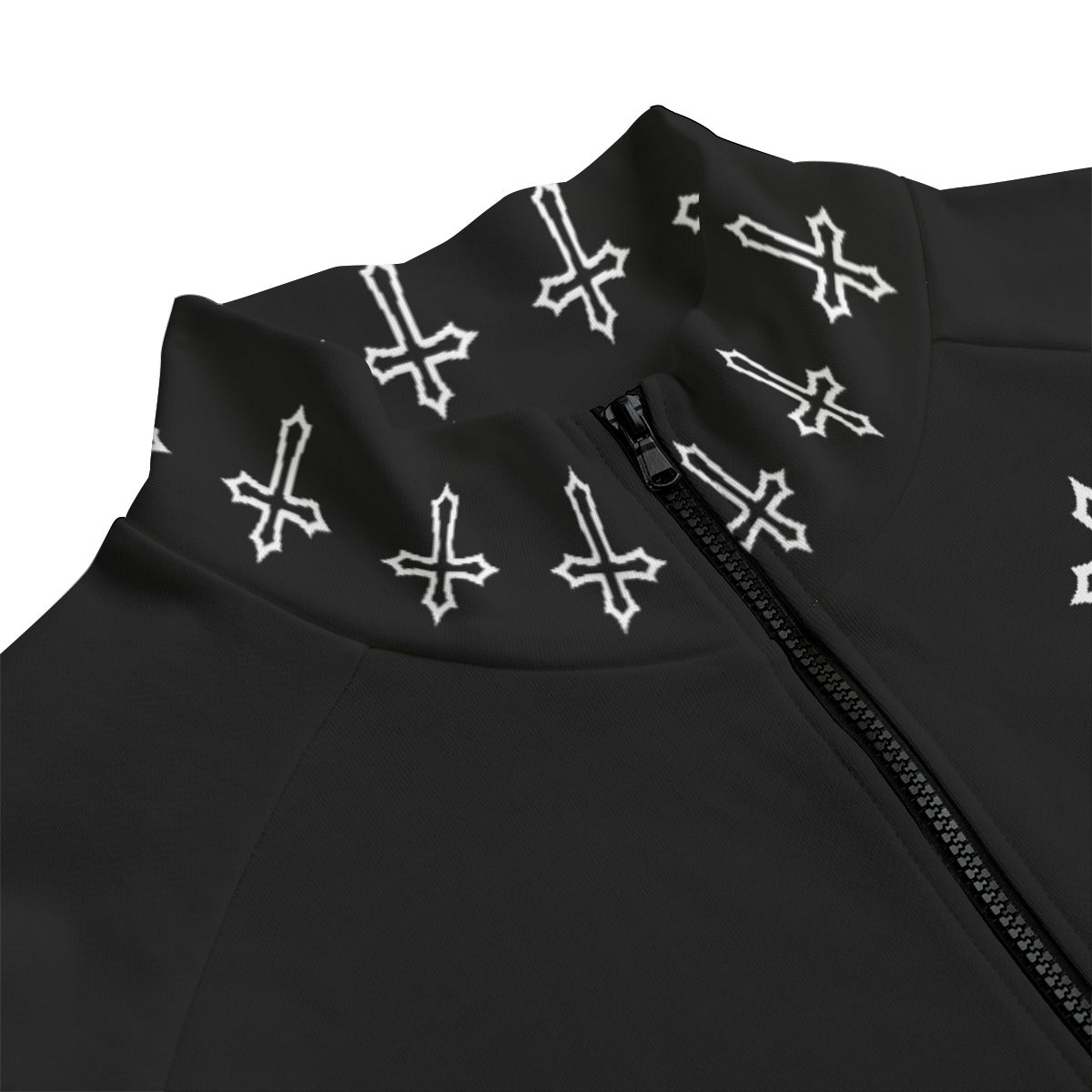 Gotycka Kurtka Bomber Darkwear Premium | Black Cathedral II – Pain Skull Legacy | 100% Bawełna 310 GSM