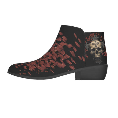 Gotyckie Buty Ekozamsz Romatic Gothic | Rose Gothic Skull