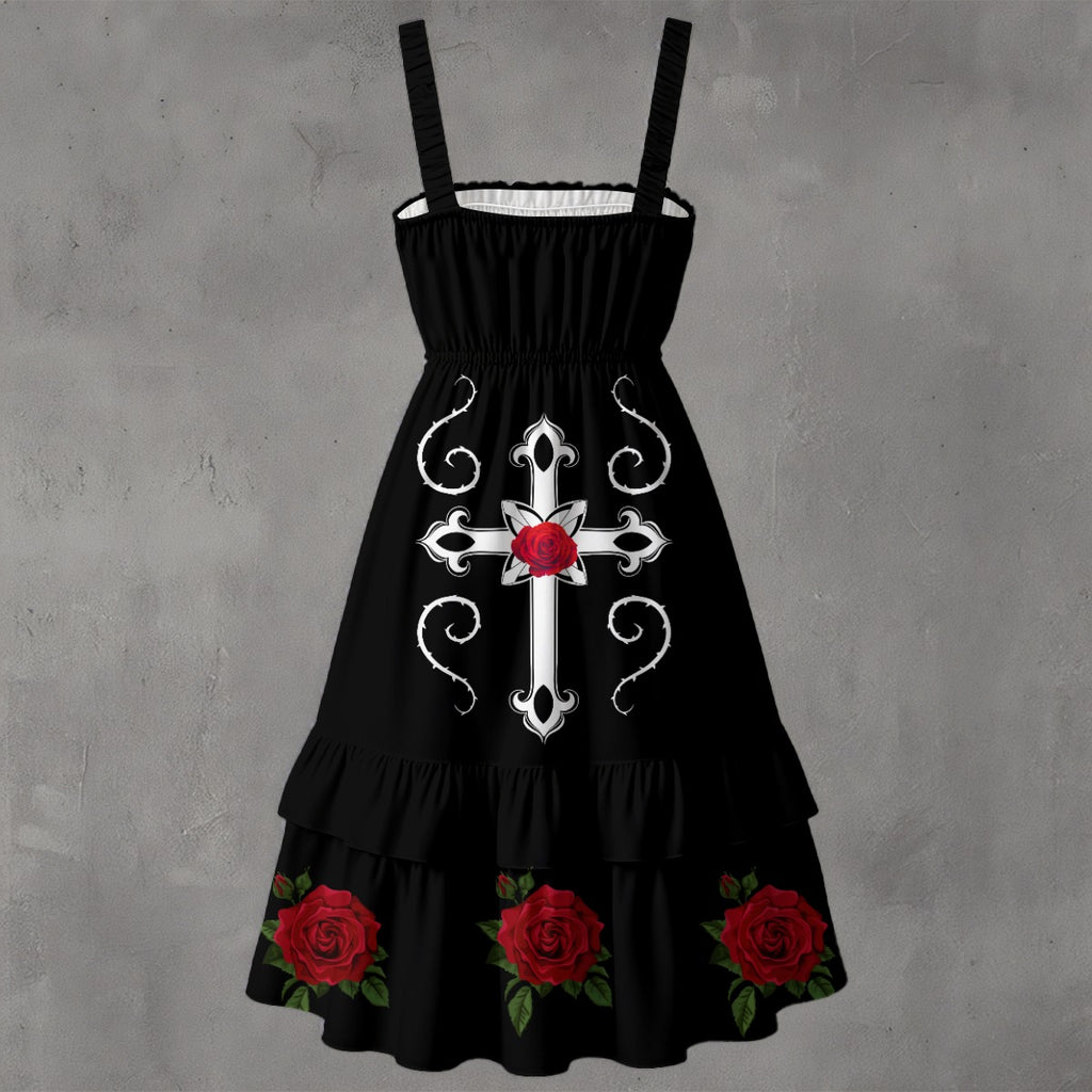Sukienka Gotycka Rose&Pain Cross