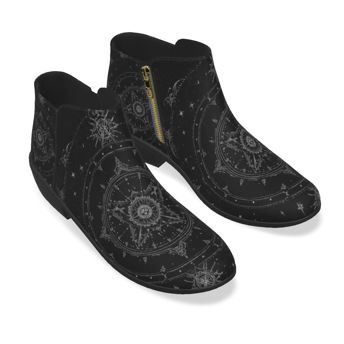 Gotyckie Buty Damskie Celestial Silver Witchcore | Celestial Gothic Boots