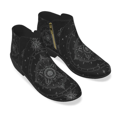 Gotyckie Buty Damskie Celestial Silver Witchcore | Celestial Gothic Boots