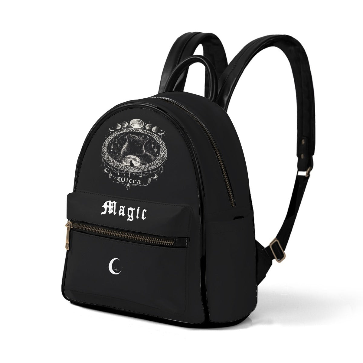 Gotycki Plecak Wicca Magic – Czarny Gothic Backpack Witchcore Moon | Dark Aesthetic Bag