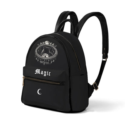Gotycki Plecak Wicca Magic – Czarny Gothic Backpack Witchcore Moon | Dark Aesthetic Bag