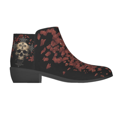 Gotyckie Buty Ekozamsz Romatic Gothic | Rose Gothic Skull