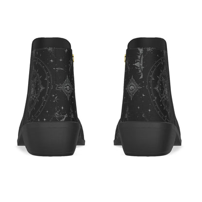 Gotyckie Buty Damskie Celestial Silver Witchcore | Celestial Gothic Boots