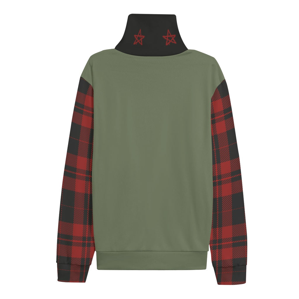 Alternatywny Sweter Grunge Sweet Terror | Red Tartan | 280 GSM
